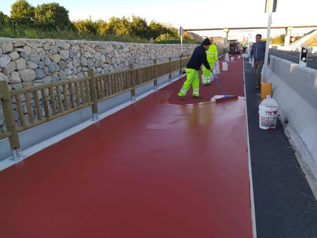 carril bici instalación