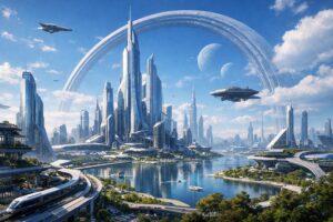 ciudad futurista