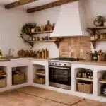 Cocina de obra rustica: cómo se construye paso a paso
