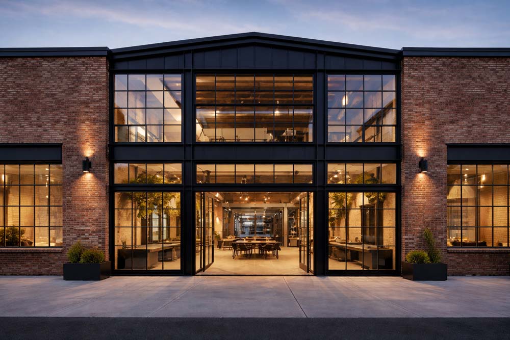 fachada estilo industrial