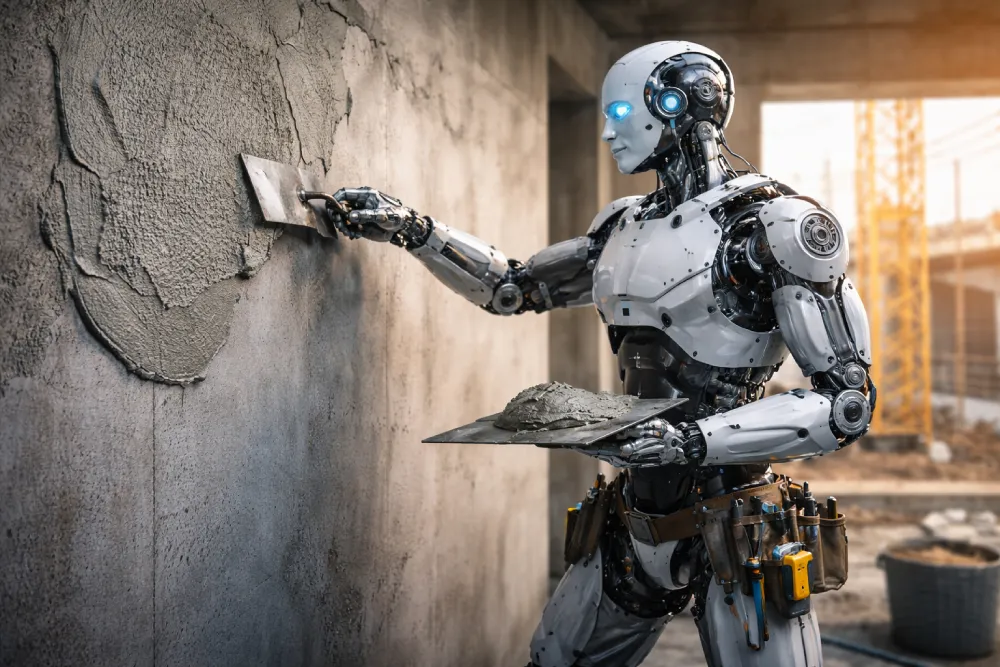 Robots en la construcción.